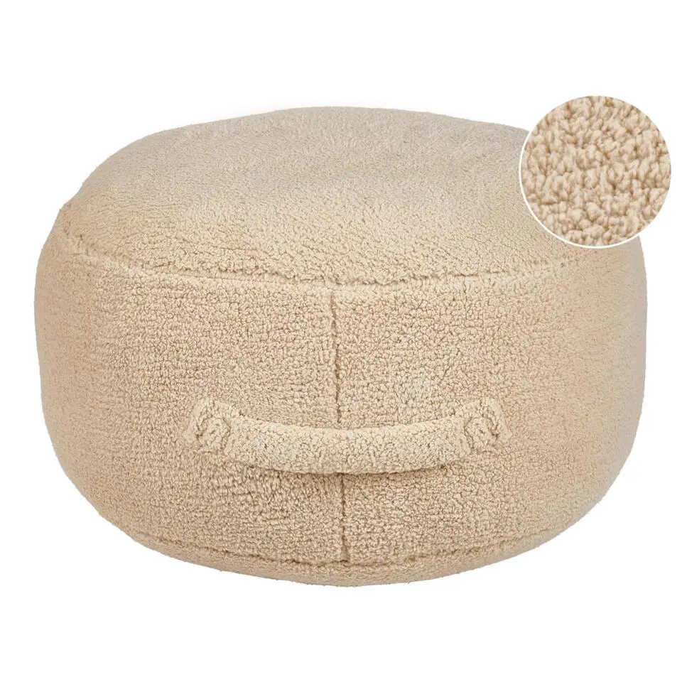 ADLANA - Poef - Beige - Stof
