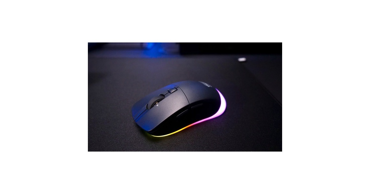 CHERRYXTRFY M50 Wireless gaming muis  (Zwart, 12.000 dpi, RGB, Bluetooth 5.2 / 2.4 Ghz / USB)