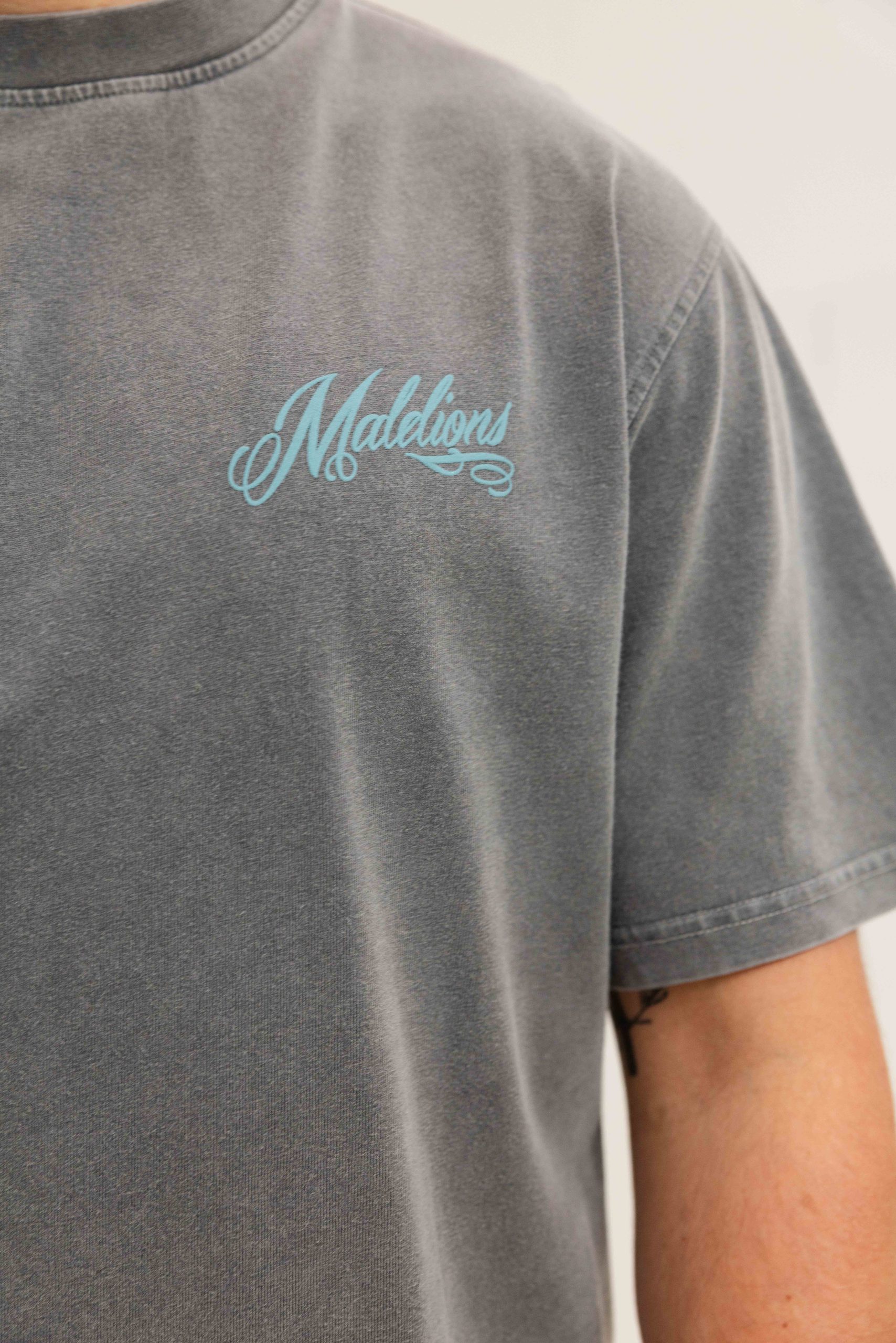 Malelions Playing Cards T-Shirt Heren Grijs