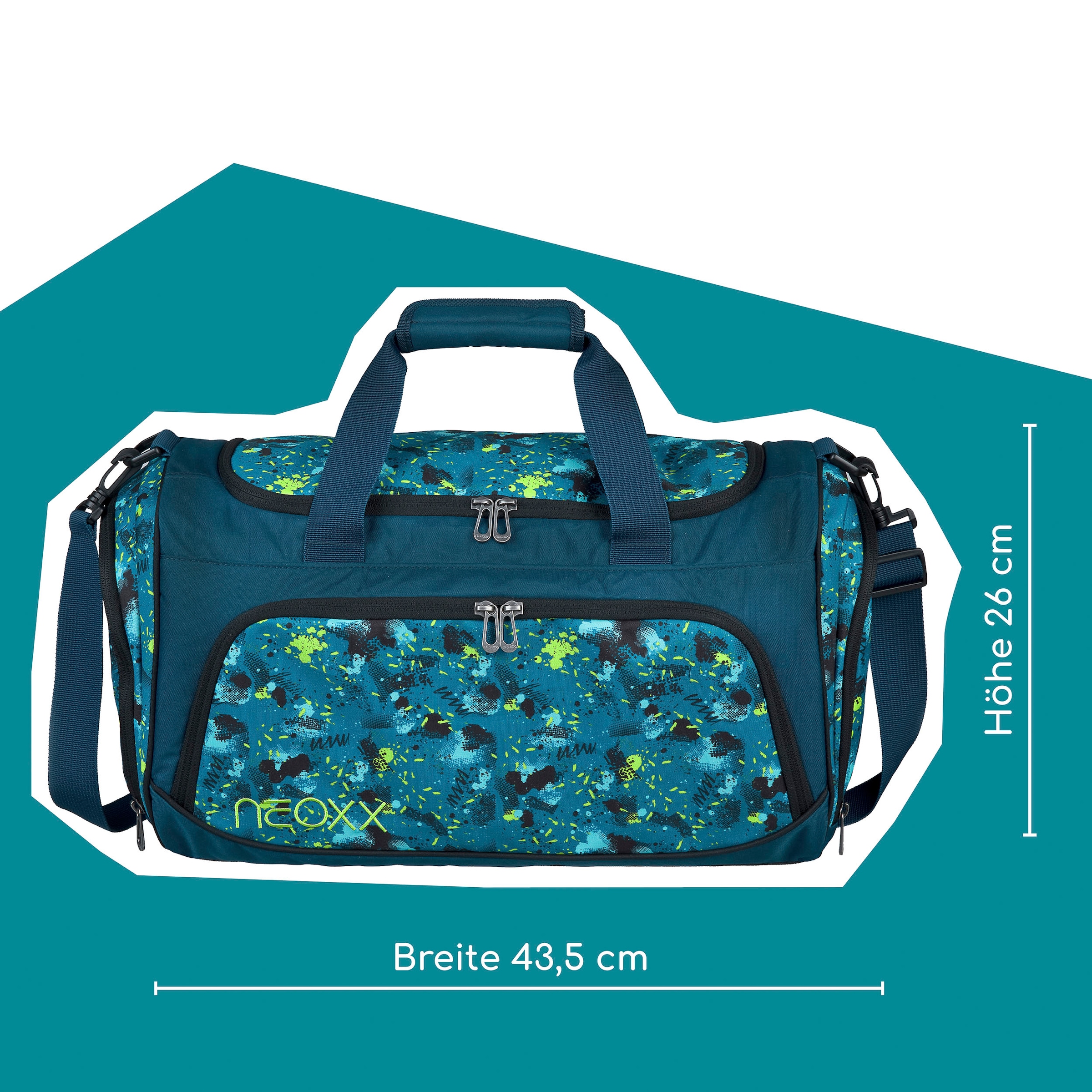 neoxx Sporttasche »Move, Petrol Extreme« teilweise aus recyceltem Material
