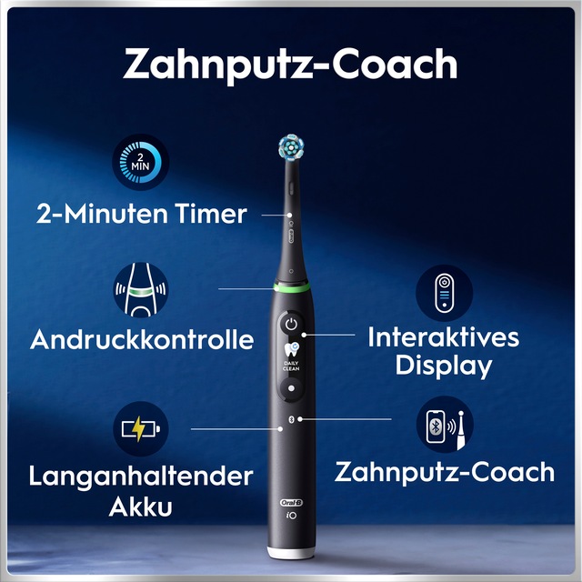 Oral-B Elektrische Zahnbürste »iO Series 6« 3 Stk. Aufsteckbürsten Doppelpack, 3 Aufsteckbürsten, Reise-Etui