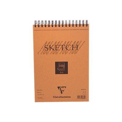 Clairefontaine Fine Arts - Bloc dessin croquis - 100 feuilles - A4 - 90 gr - blanc