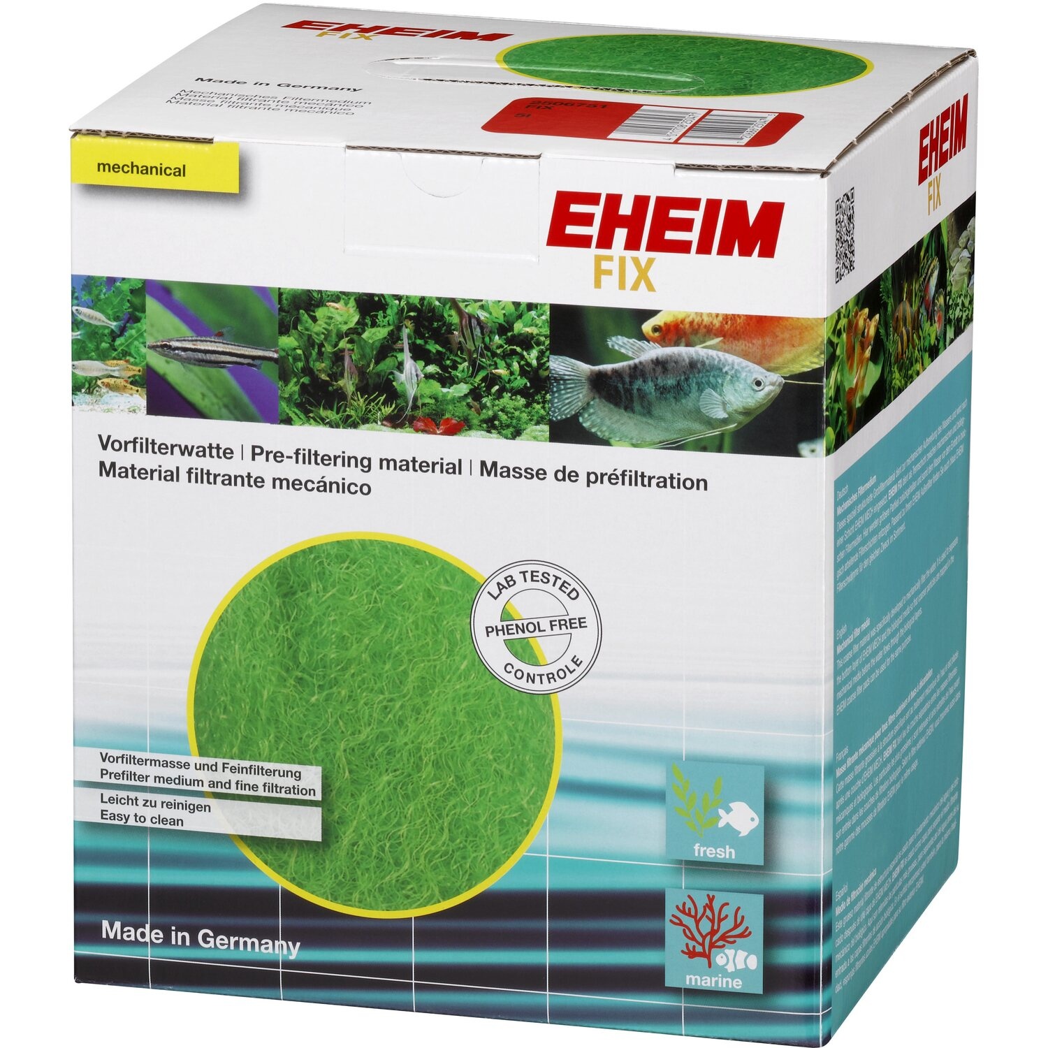 Eheim Fix voorfiltermassa 5 liter | Aquarium filtermateriaal