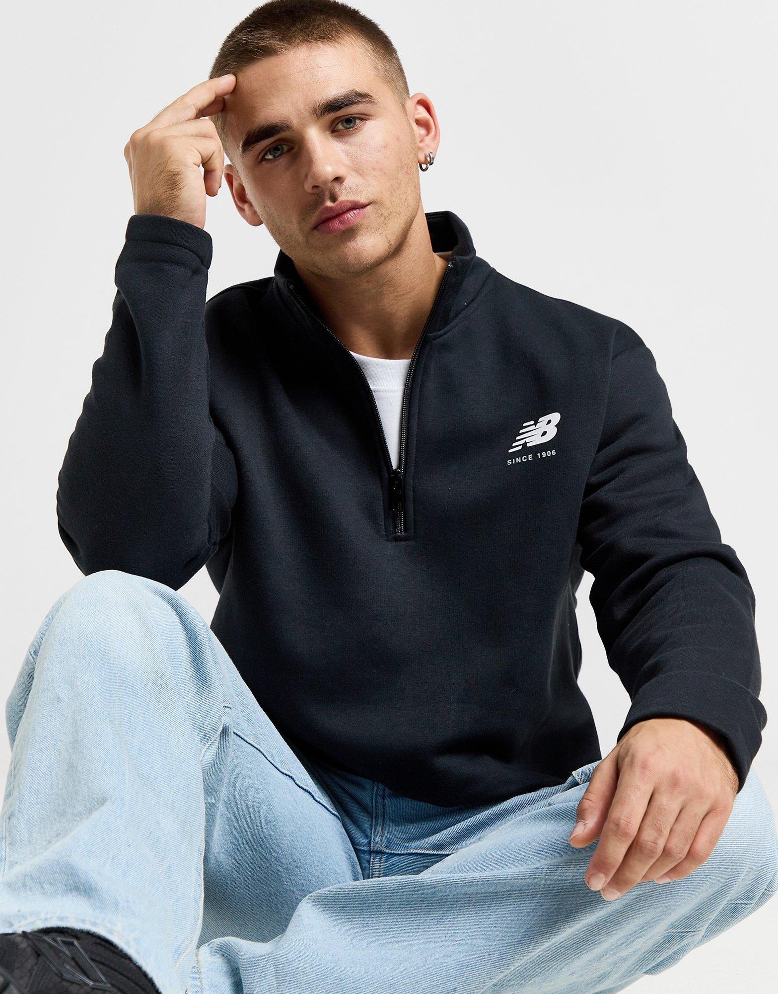 New Balance Sweat Zippé Logo Homme