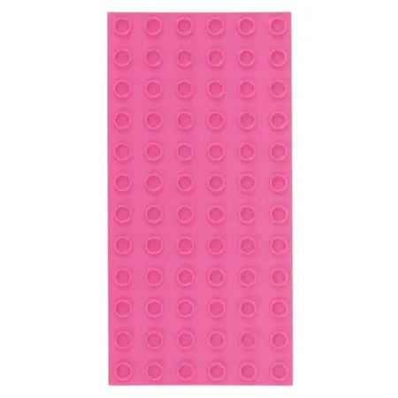 Strictly Briks Big Briks Grundplatten 2 Stück, je ca. 10 x 19 cm, 6 x 12 Noppen, pink