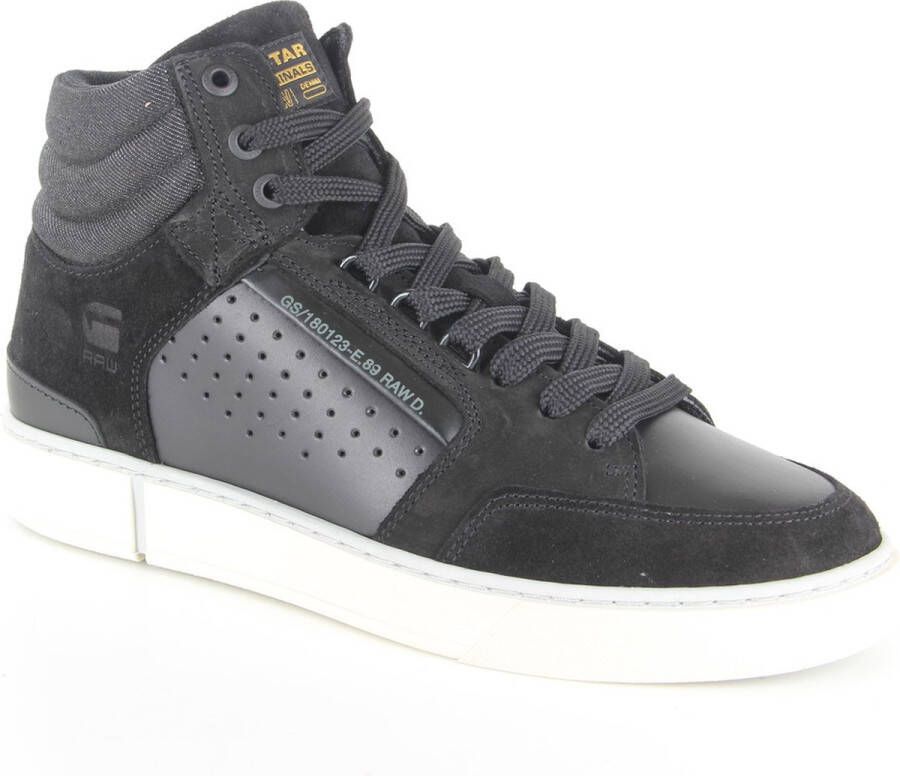 G-Star Leren Mid Sneaker met Sportieve Accenten Black Heren