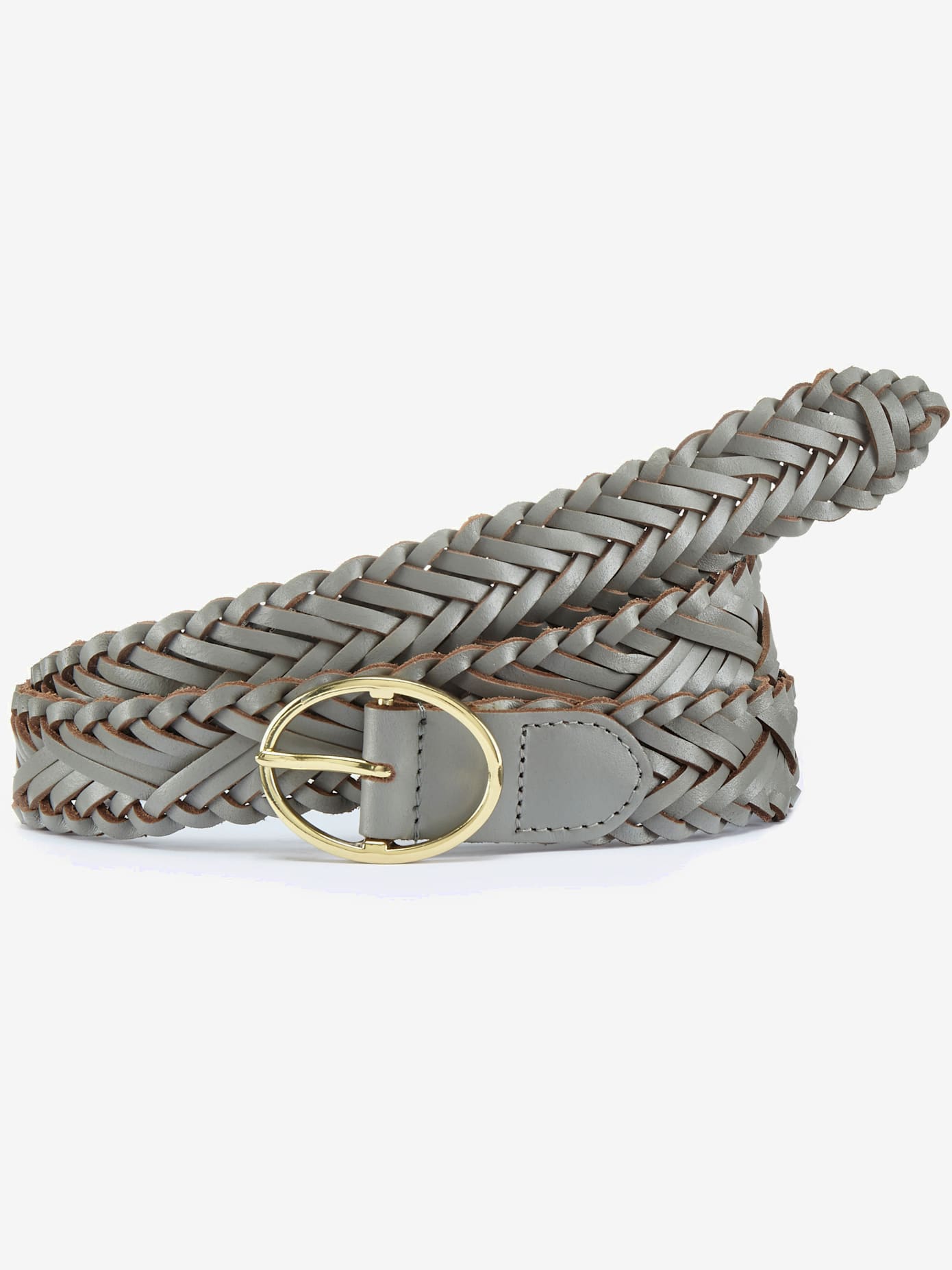 Ceinture en cuir forme personnalisée grâce à l'aspect tressé