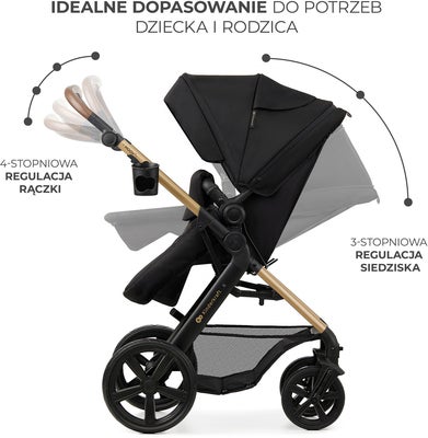 Kinderkraft MOOV 2 4-in-1 Duovogn, Pure Black