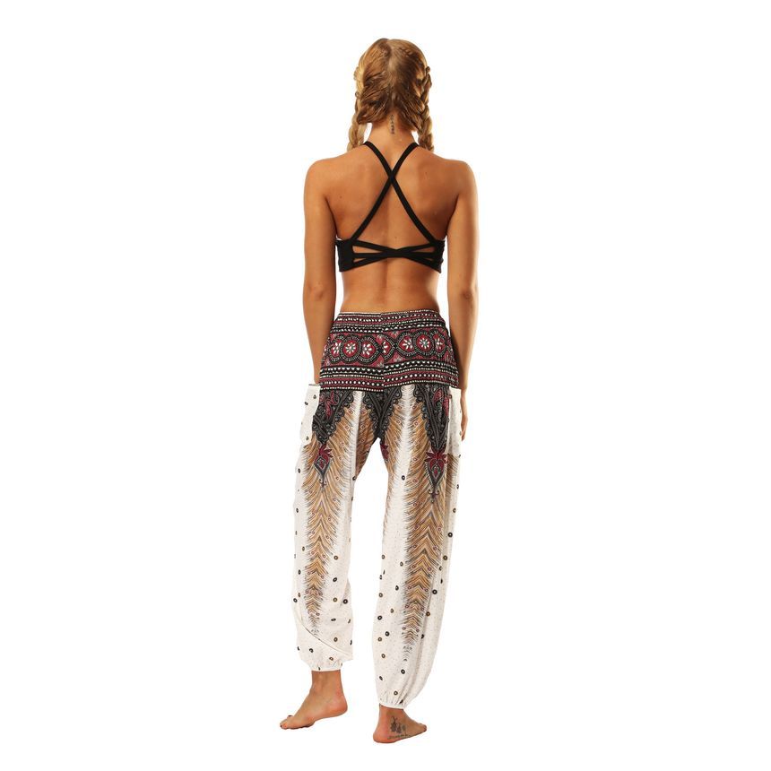 LaLaLadies - Lage joggingbroek met boho-print