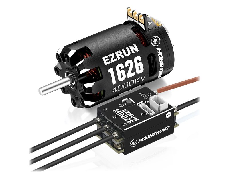 Hobbywing Brushless-Antriebsset Mini28 Combo 1626SD 4000kV Brushless Sensored Motor und ESC für 1:28 Mini-Racing