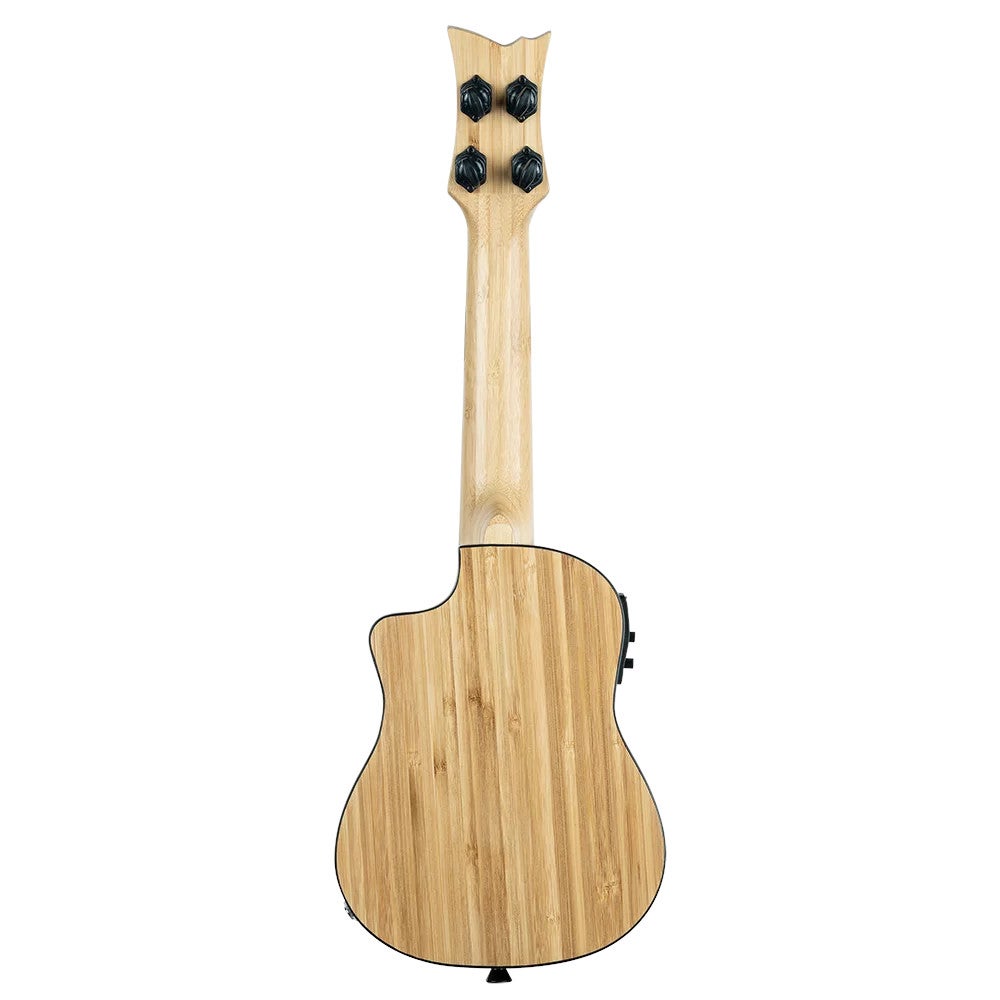 Ortega RUNAB-SO Bamboo Series Soprano Size Ukulele Natural E/A sopraan ukelele met gigbag