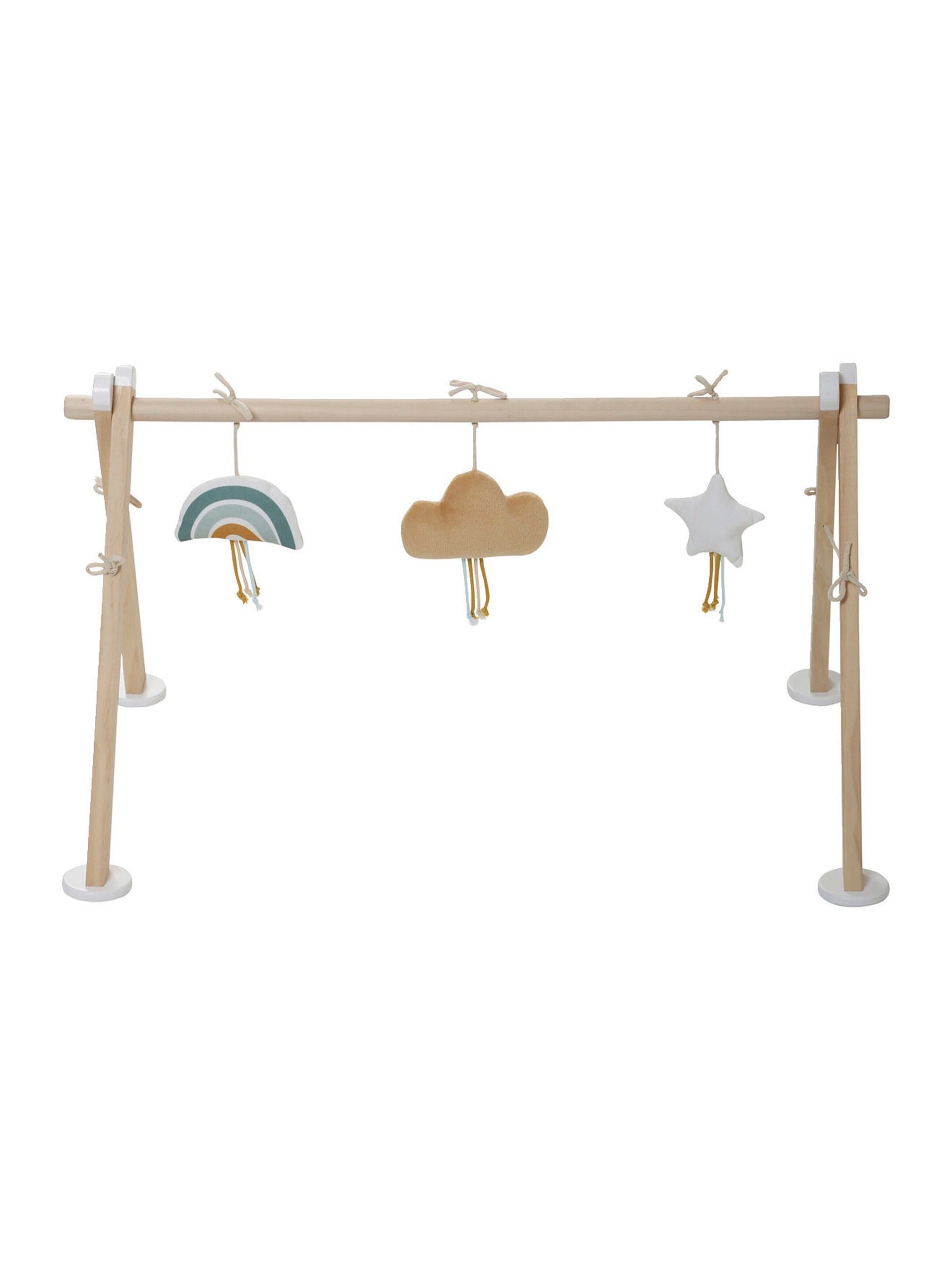 Vertbaudet Baby Spielbogen aus Holz FSC® beige/wolke und sterne