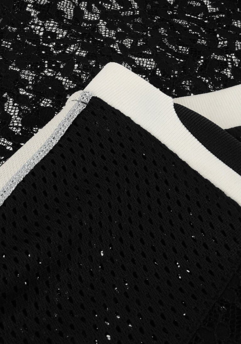 zwarte haute l'amitié tops & t-shirts lace football v-blouse