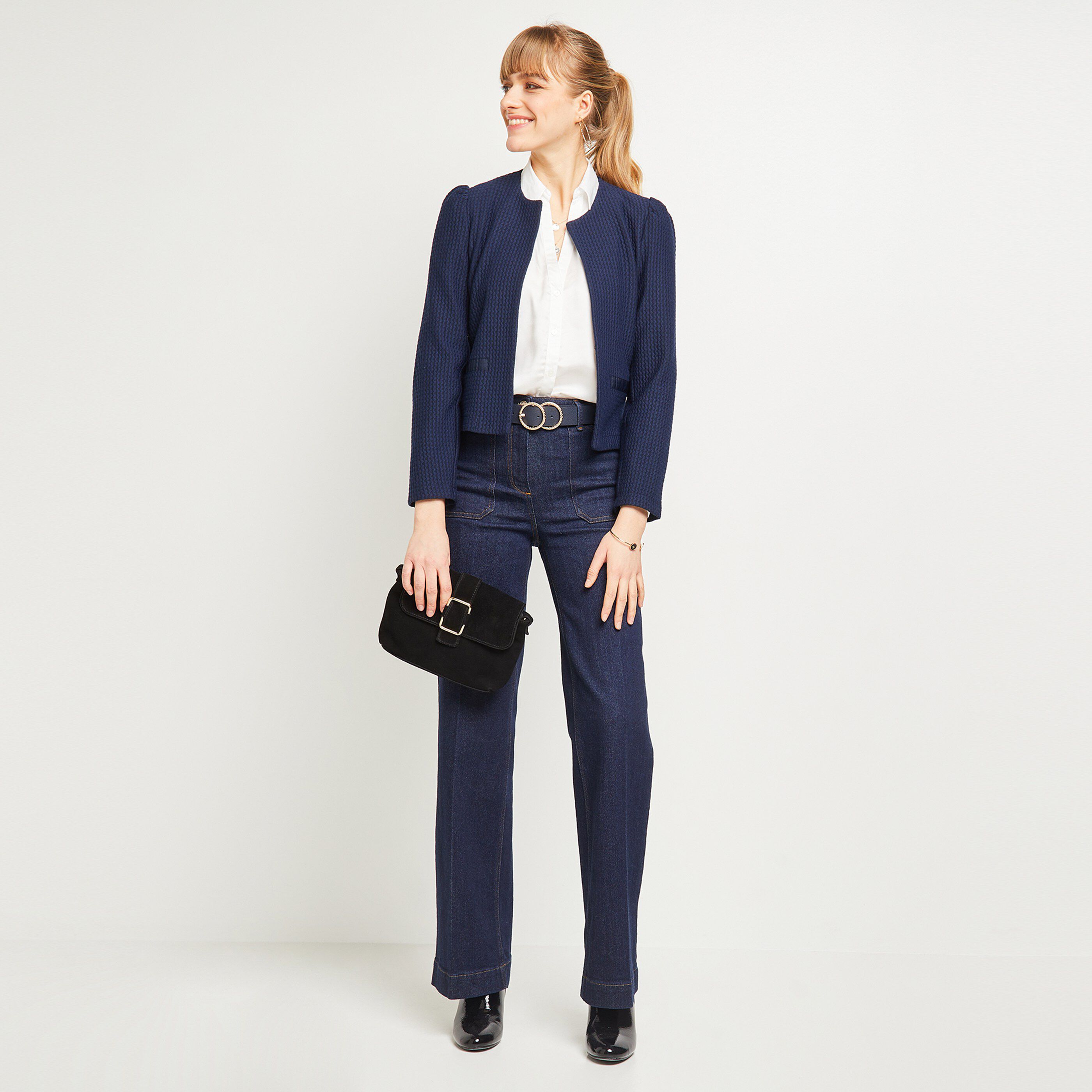 Chemise en satin femme - ECRU