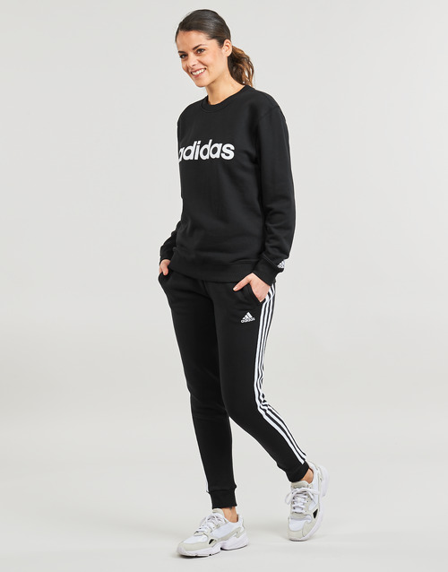 Adidas Sportswear - W LIN FT SWT - Noir / Blanc