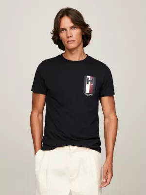 Camiseta Slim Fit com Logo em Jersey