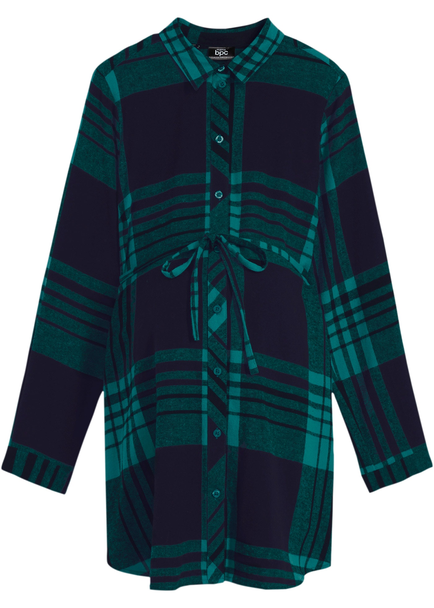 bonprix Umstandsbluse »Lange Umstandsbluse aus weichem Baumwoll-Flanell«, Lange Umstandsbluse aus weichem Baumwoll-Flanell