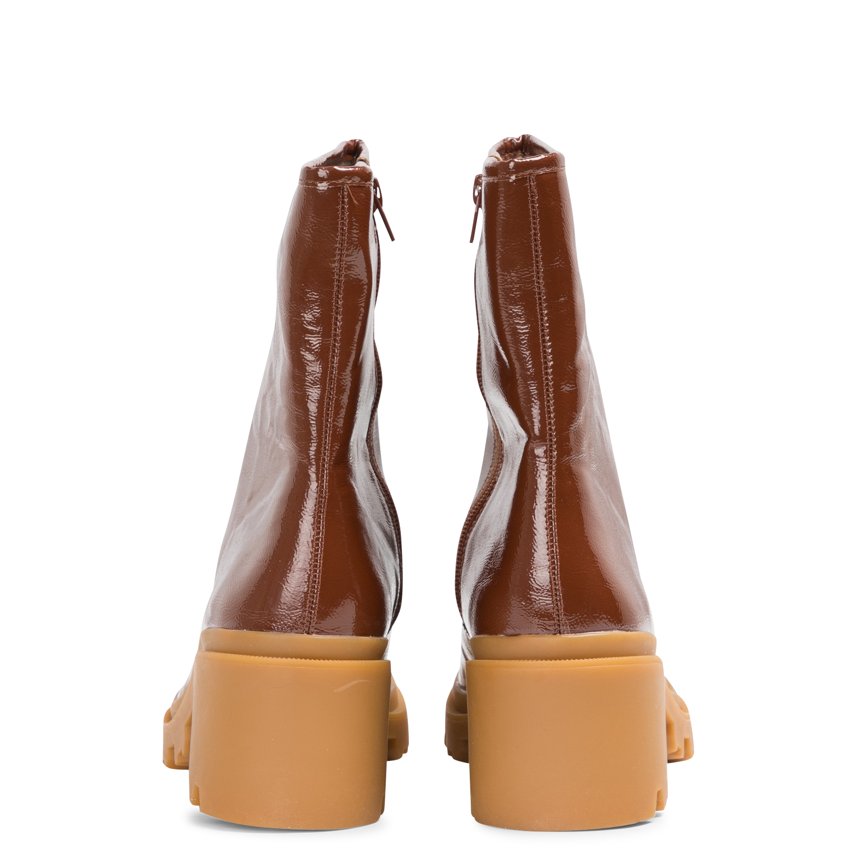 DELIZIA - Bottines vernies à talon| Marron