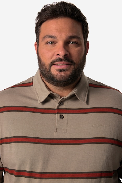 John F. Gee Poloshirt, Langarm, Ringel, bis 8 XL