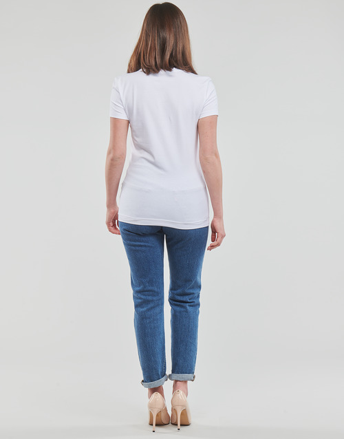 Guess - SS CN TRIANGLE FLOWERS TEE - Blanc