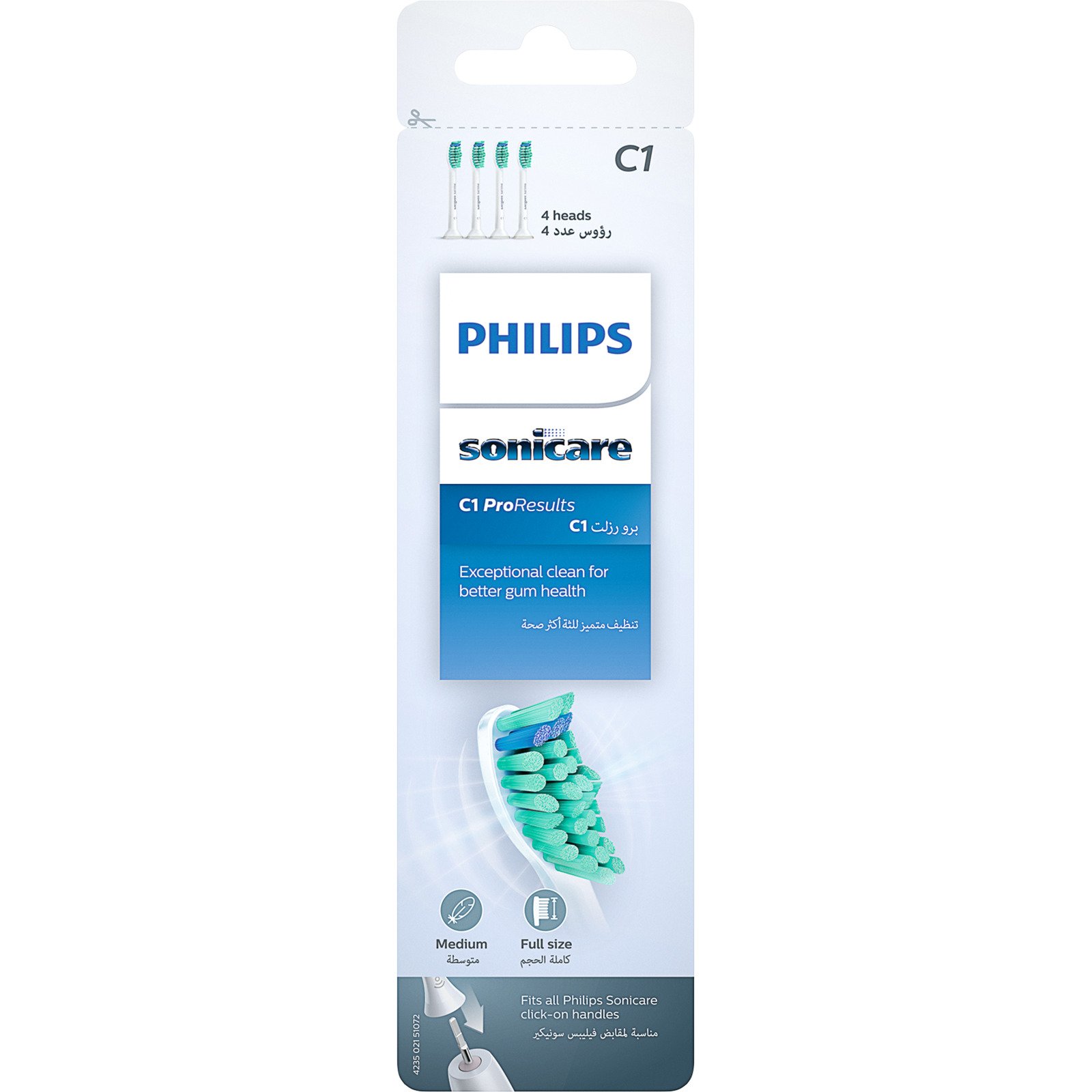 Philips Sonicare ProResults Ersatzbürsten für Schallzahnbürste HX6014/07