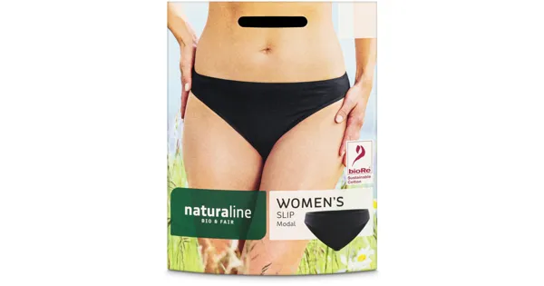 Naturaline Textil Damen Slip schwarz M