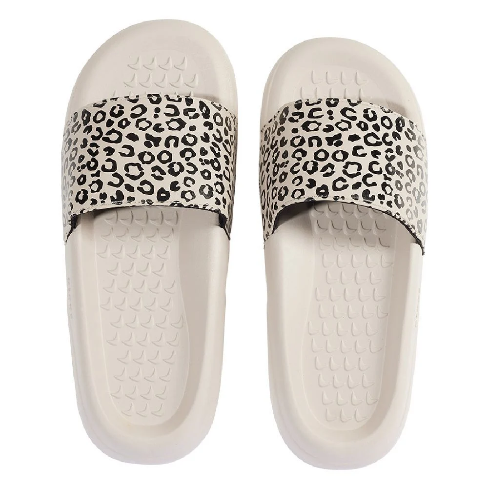 Sandales claquettes plastique beige bride imprimé léopard 38/39