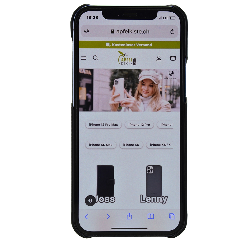 iPhone 12 / iPhone 12 Pro Echtleder Hülle Back Case (LENNYIP12_6.1-M14) - Beige