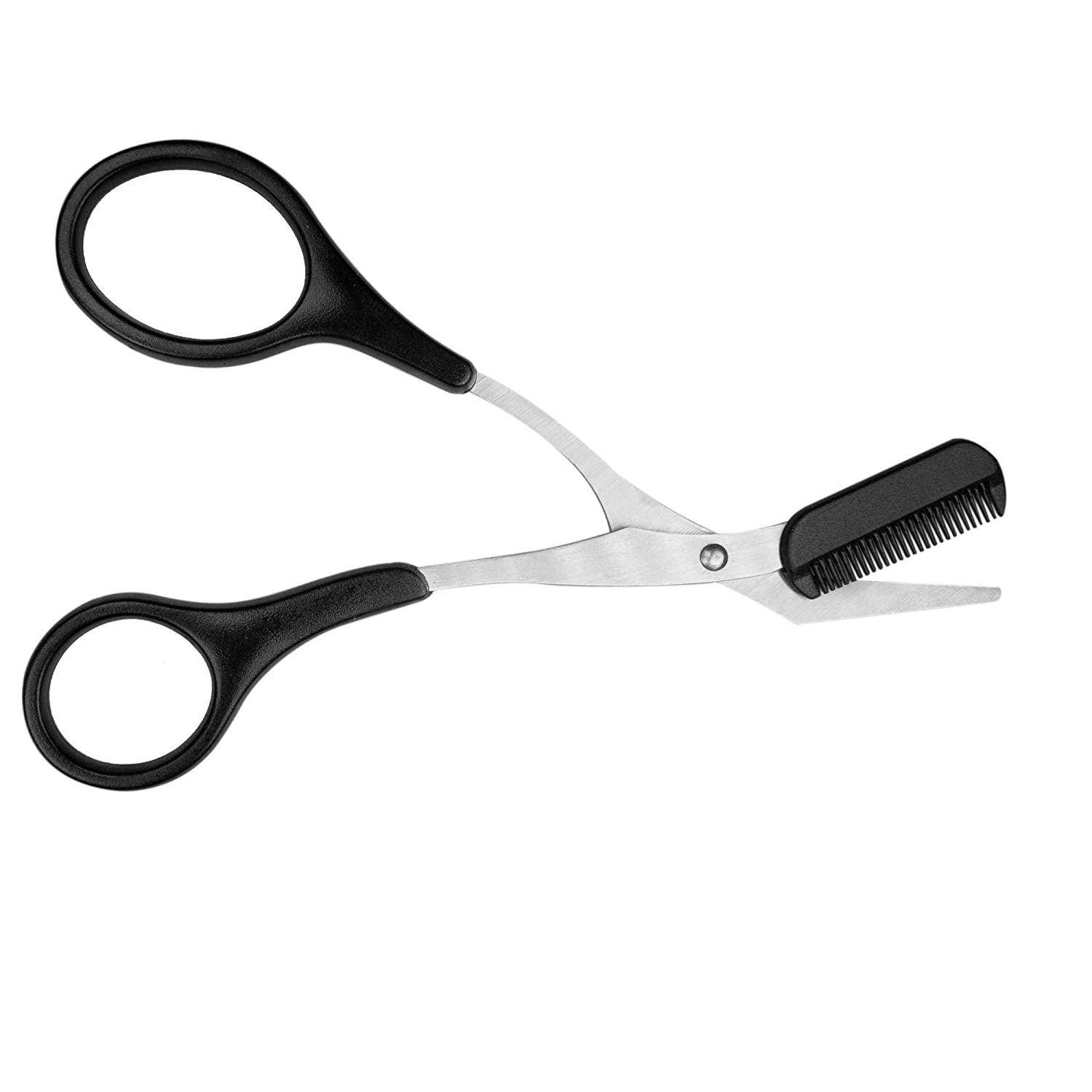 Augenbrauen / Wimpern Trimmer Schere mit Kamm - Schwarz