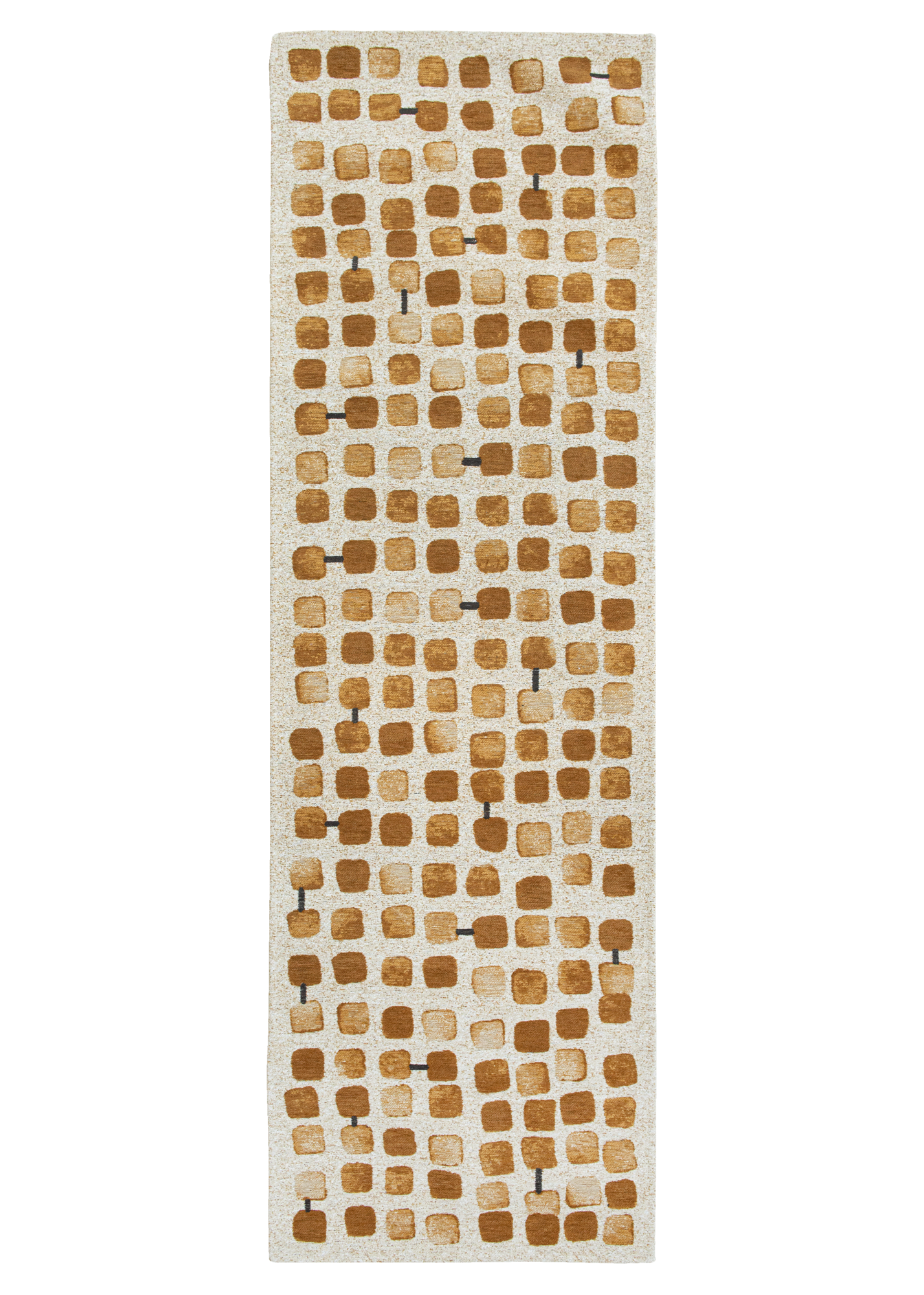Ecorugs vloerkleed Cobblestone geel 80x250 cm