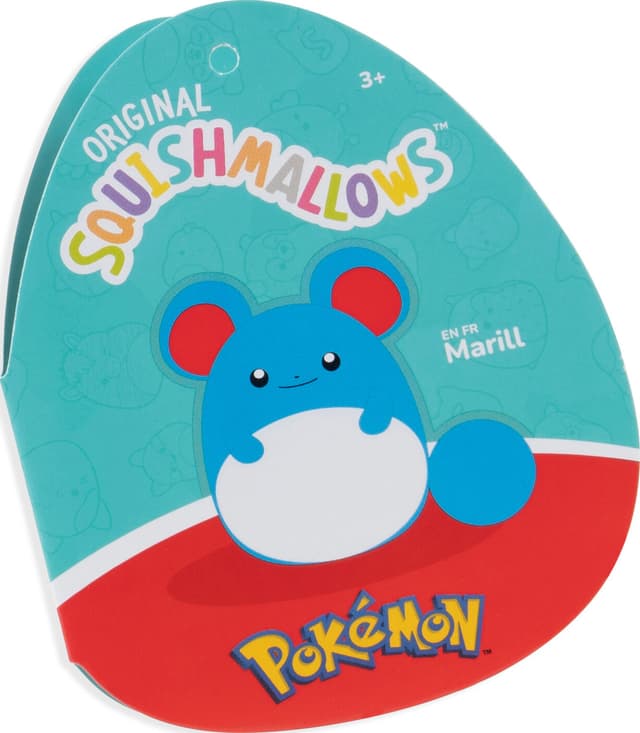 Squishmallows Pokemon bamse (Marill, L)