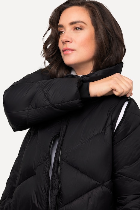HYPRAR 2-in-1-Pufferjacke, Ärmel abnehmbar, Stehkragen