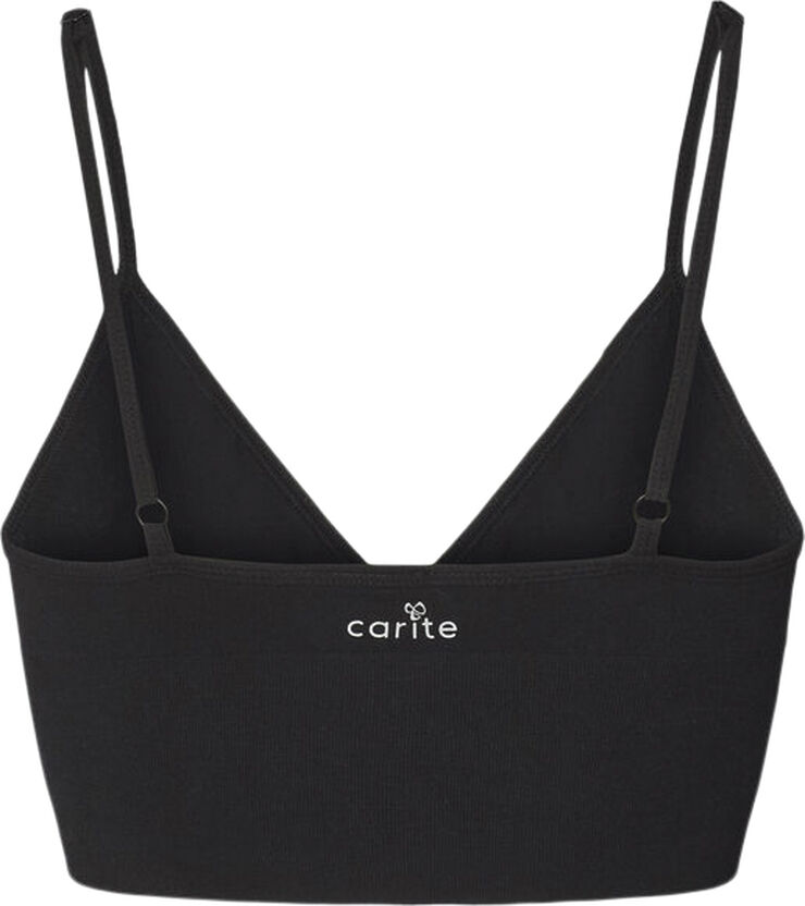 Carite Longline Seamless sports bh Sort