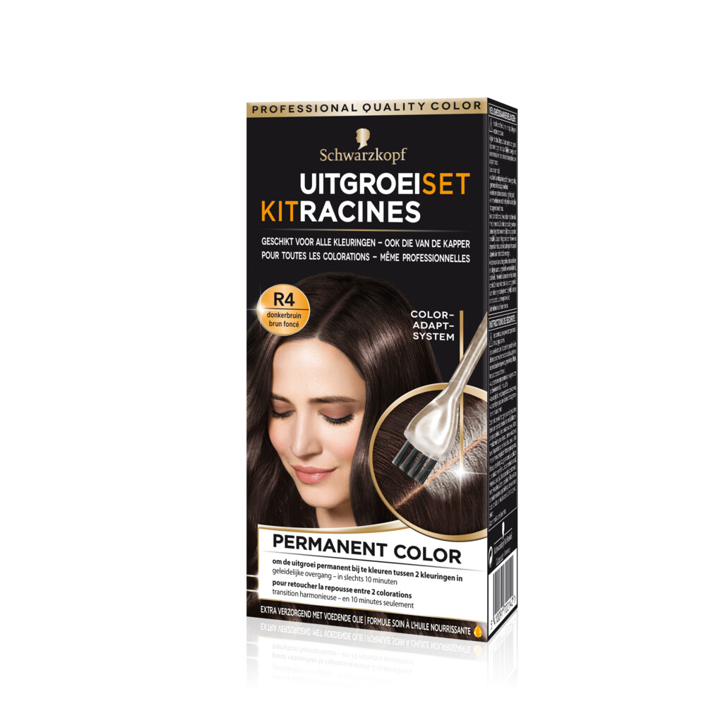 Schwarzkopf Uitgroeiset Haarverf Donkerbruin R41 set