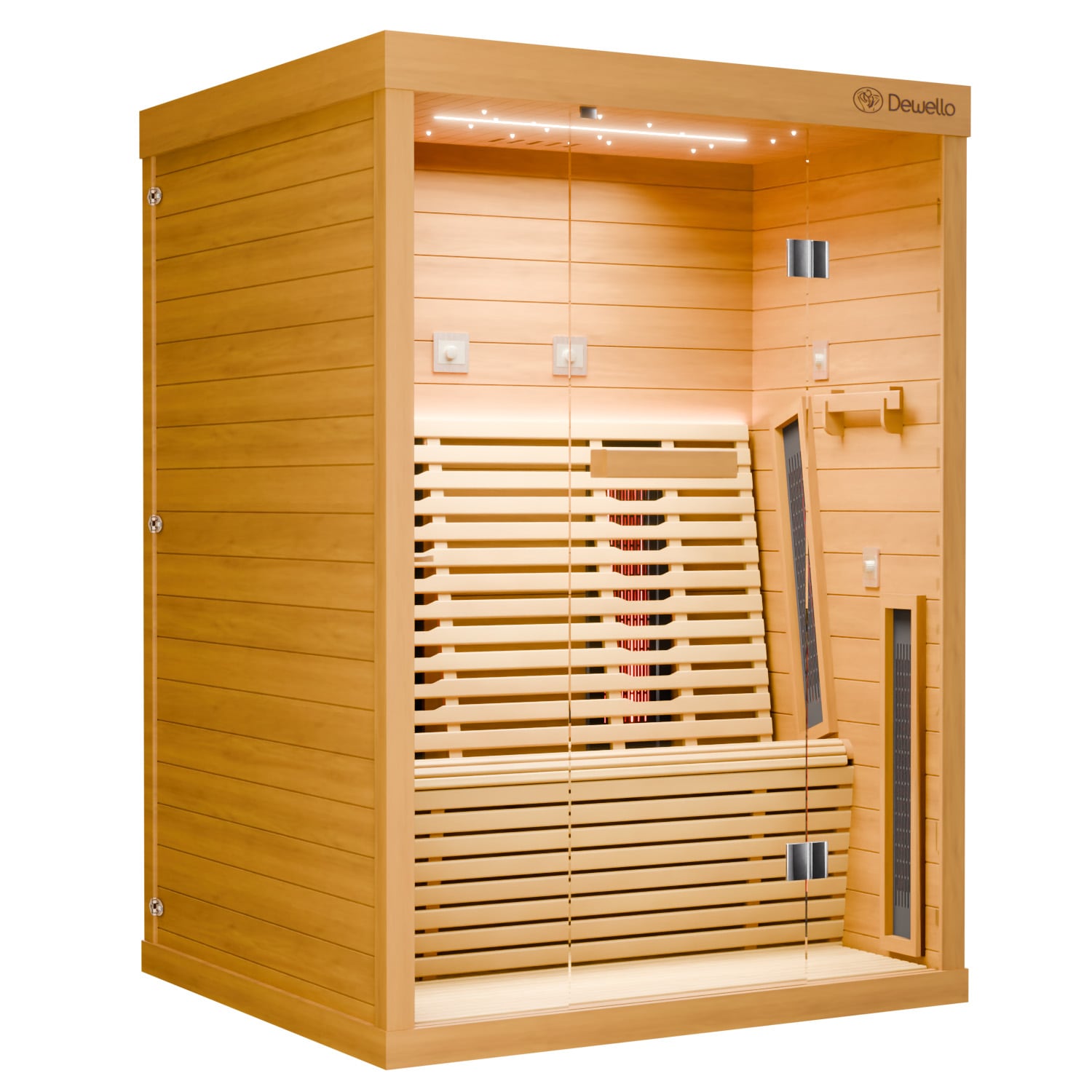 Dewello Infrarotkabine Palermo 135x120 für 1-2 Personen