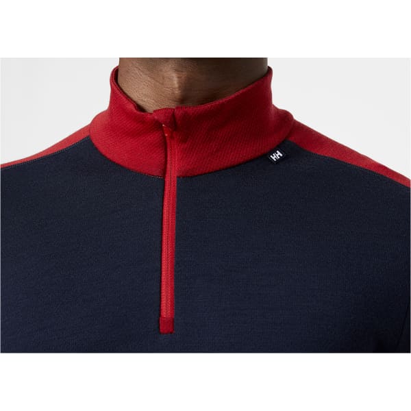 T-shirt thermique HELLY HANSEN LIFA MERINO MIDWEIGHT 1/2 ZIP NAVY