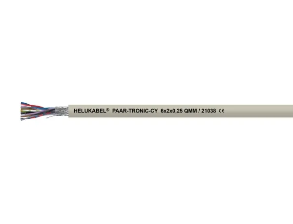 HELUKABEL PAAR-TRONIC, Lavspændingskabel, Grå, Polyvinylchlorid (PVC), Polyvinylchlorid (PVC), Cooper, 350 V