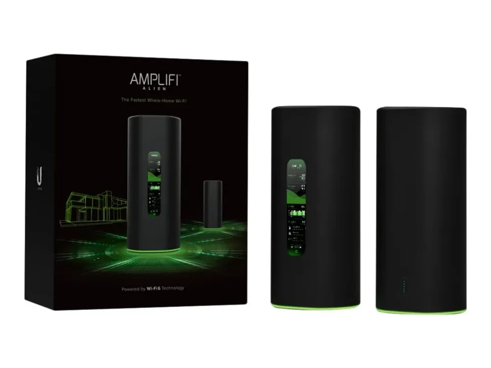 Ubiquiti AmpliFi Alien AFI-ALN  - Wi-Fi system (Router   MeshPoint)  - 4-ports - GigE, 802.11ax - 802.11a/b/g/n/ac/ax - Dobbeltbånd - Wifi 6