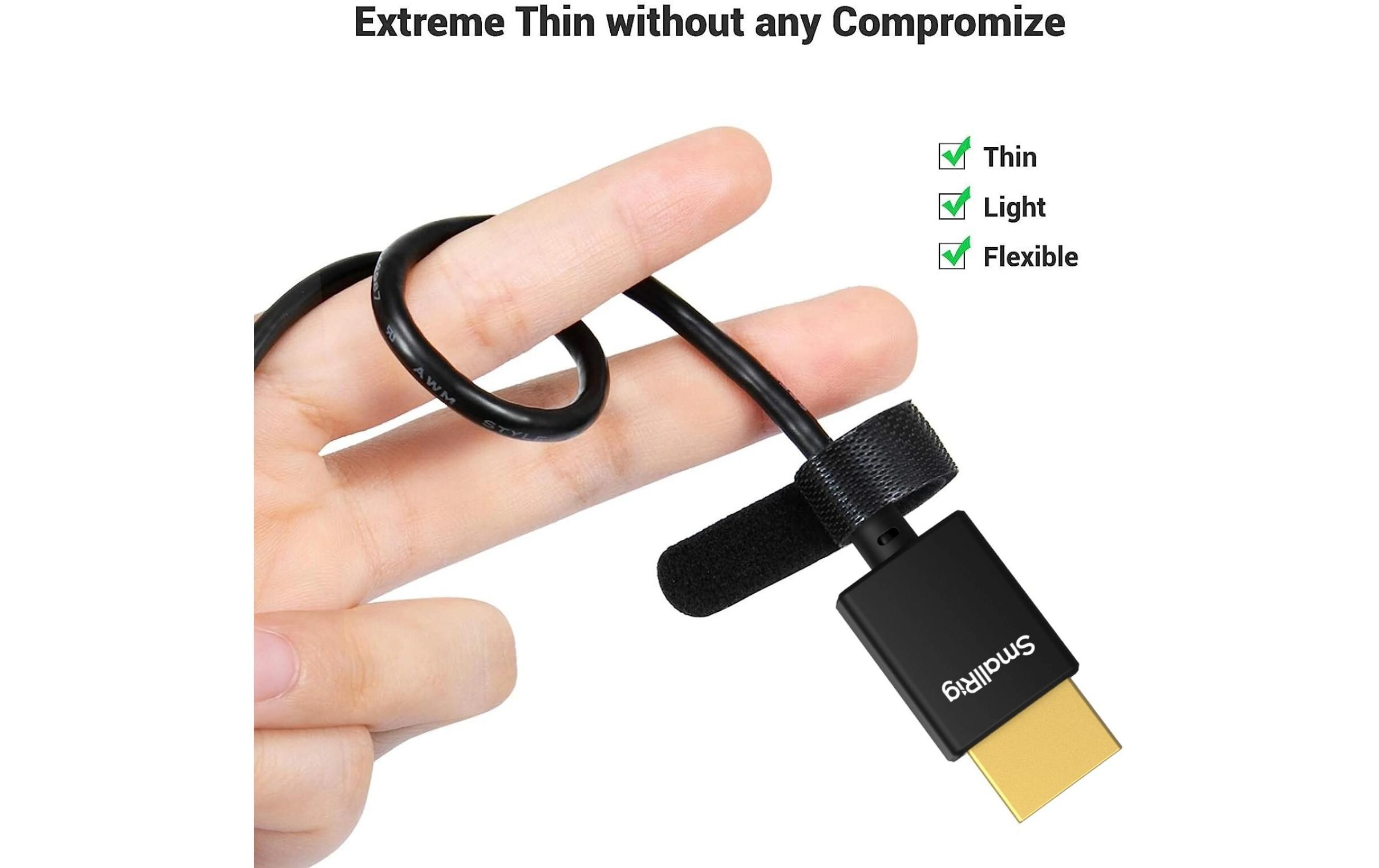 Ultradünnes 4K-HDMI-Datenkabel (A auf A) (100 cm)Hochwertiges HDMI-Kabel