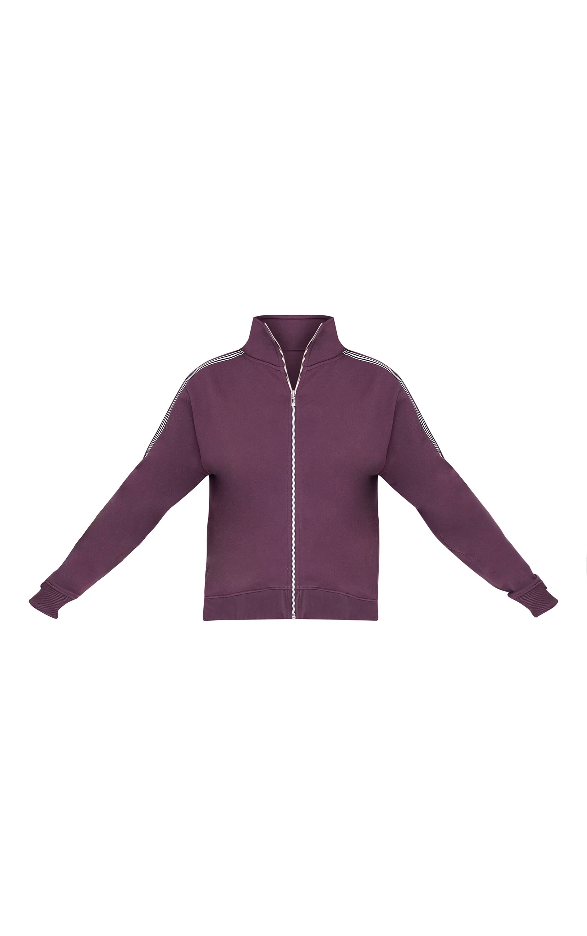 Veste Haute Zippée À Col Montant Avec Détails Rayés
