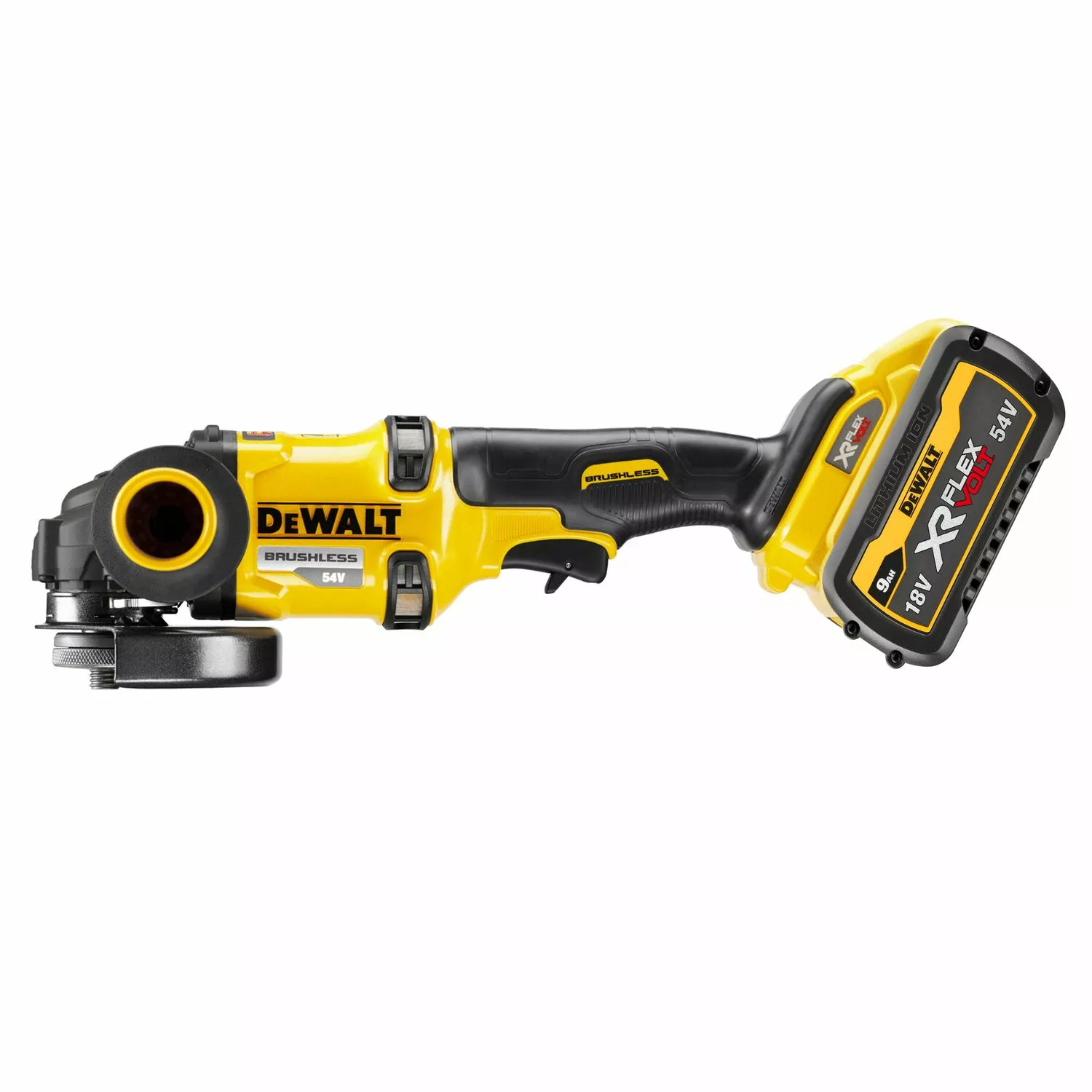 DeWALT DCG418X2-QW 54V Li-ion FlexVolt Accu Haakse Slijper set (2x 9.0Ah) - 125mm