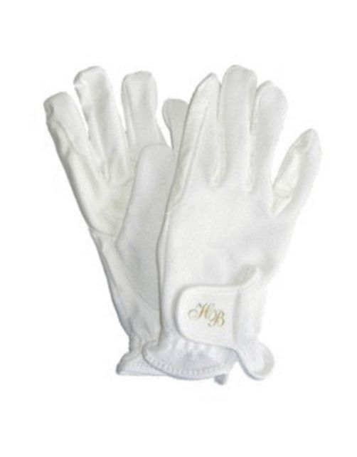 Hb Ruitersport Lederen Handschoenen Wit - Ruiteraccessoires