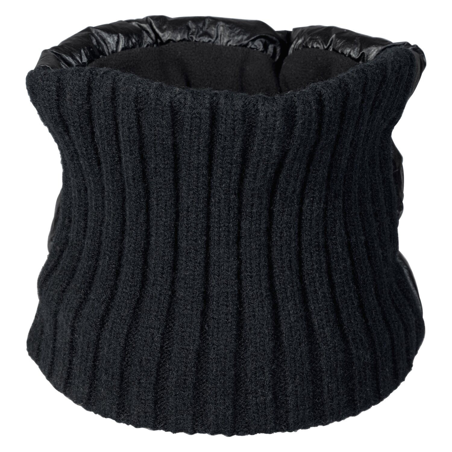 Cheval de Luxe Neckwarmer im Materialmix  - black - Einheitsgröße