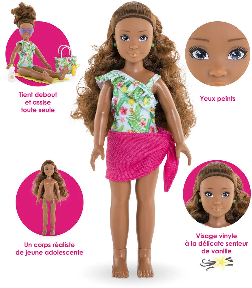 COROLLE GIRLS - POUPEE - COFFRET MELODY A LA PLAGE  - COROLLE VETEMENTS 28 CM