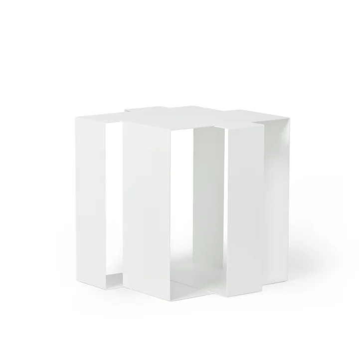Frederik Roijé - Shifted Square Beistelltisch, weiss
