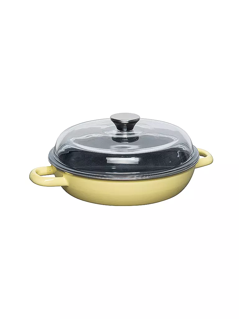 RIESS Schmorpfanne mit Deckel 24cm Lemon gelb