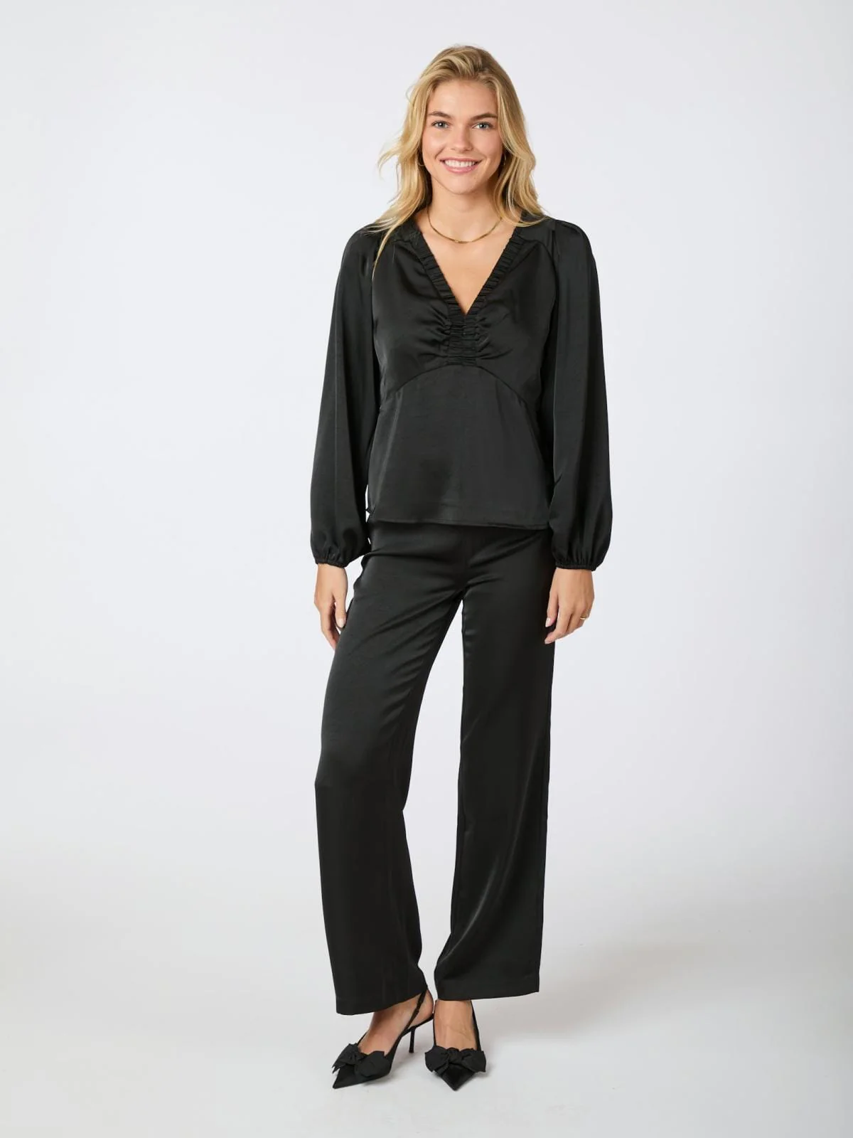 Neo Noir Debra Heavy Sateen Pants
