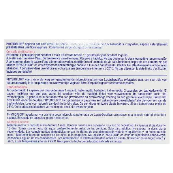 Physioflor Microbiotiques Voie Orale 30 gélules
