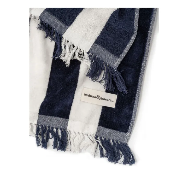 Business & Pleasure Co. Serviette de plage Holiday | Bleu marine