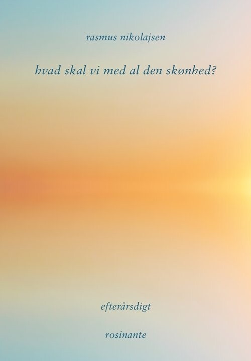 Hvad Skal Vi Med Al Den Skønhed? - Rasmus Nikolajsen - Bog